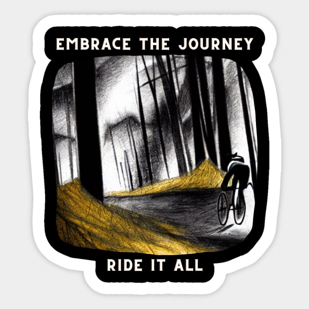 Gravel Bike Ride In The Forest Sticker by Gravel Designes